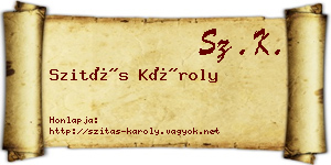 Szitás Károly névjegykártya